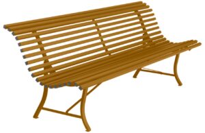 Hněd&aacute; kovov&aacute; lavice Fermob Louisiane 200 cm