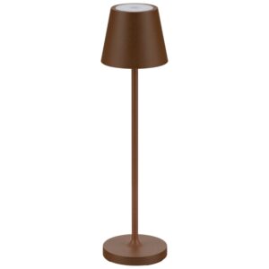 Hněd&aacute; kovov&aacute; nab&iacute;jec&iacute; stoln&iacute; LED lampa Nova Luce Petit