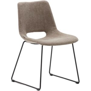 Hněd&aacute; l&aacute;tkov&aacute; j&iacute;deln&iacute; židle Kave Home Zahara