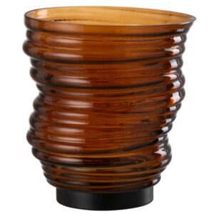 Hněd&aacute; skleněn&aacute; v&aacute;za J-line Torney 17 cm