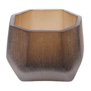 Hněd&aacute; skleněn&aacute; v&aacute;za Kave Home Terrava 11 cm