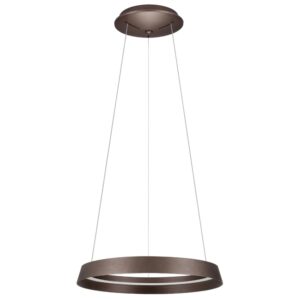 Hněd&eacute; kovov&eacute; z&aacute;věsn&eacute; LED světlo Nova Luce Ormi 45 cm