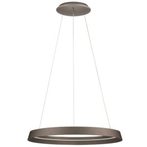 Hněd&eacute; kovov&eacute; z&aacute;věsn&eacute; LED světlo Nova Luce Ormi 60 cm