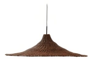 Hněd&eacute; ratanov&eacute; st&iacute;nidlo Kave Home Bladia  90 cm