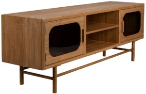 Hněd&yacute; dřevěn&yacute; TV stolek DUTCHBONE CAROUN 150 X 40 cm