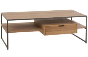 Hněd&yacute; dřevěn&yacute; konferenčn&iacute; stolek J-line Differa 120 x 60 cm