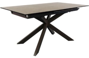 Hněd&yacute; keramick&yacute; rozkl&aacute;dac&iacute; j&iacute;deln&iacute; stůl Kave Home Atminda 160/210 x 90 cm