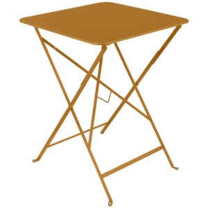 Hněd&yacute; kovov&yacute; skl&aacute;dac&iacute; stůl Fermob Bistro 57 x 57 cm