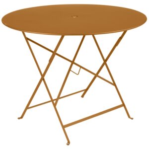 Hněd&yacute; kovov&yacute; skl&aacute;dac&iacute; stůl Fermob Bistro &Oslash; 96 cm