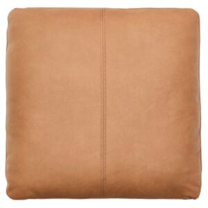 Hněd&yacute; kožen&yacute; pol&scaron;t&aacute;ř Kave Home Blok 60 x 60 cm