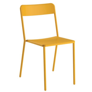 Hořčicově žlut&aacute; kovov&aacute; zahradn&iacute; židle COLOS C 1.1/1