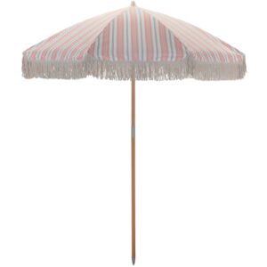 House Doctor B&iacute;l&yacute; slunečn&iacute;k Umbra s geometrick&yacute;m vzorem 190 cm