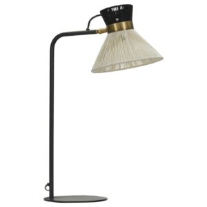 House Doctor Čern&aacute; kovov&aacute; stoln&iacute; lampa Cord