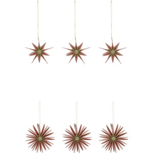 House Doctor Růžovo-zlat&eacute; pap&iacute;rov&eacute; v&aacute;nočn&iacute; ozdoby Stari 8 cm