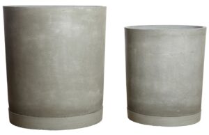 House Doctor Set dvou betonov&yacute;ch zahradn&iacute;ch květin&aacute;čů Hook 40/50 cm