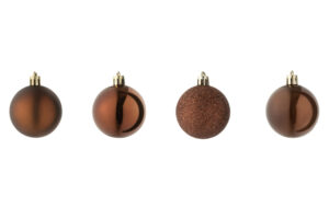 J-line Hněd&eacute; v&aacute;nočn&iacute; ozdoby Bauble