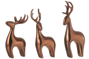 J-line Set tř&iacute; měděn&yacute;ch so&scaron;ek Reindeer 16 cm