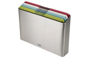 Joseph Joseph Sada čtyř plastov&yacute;ch prk&eacute;nek se stojanem Folio Icon Steel 26 x 36 cm