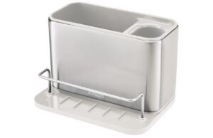 Joseph Joseph Stř&iacute;brno-b&iacute;l&yacute; nerezov&yacute; stojan na myc&iacute; prostředky Surface Sink Tidy