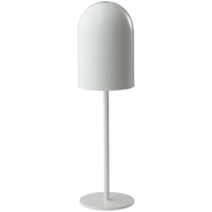 Jotex B&iacute;l&aacute; kovov&aacute; nab&iacute;jec&iacute; stoln&iacute; LED lampa ARA