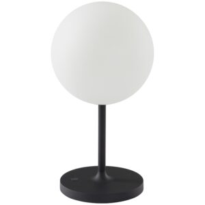 Jotex Čern&aacute; kovov&aacute; nab&iacute;jec&iacute; stoln&iacute; LED lampa OSSA