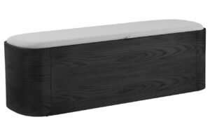 Jotex Čern&aacute; lavice MOUJI 140 cm s &uacute;ložn&yacute;m prostorem
