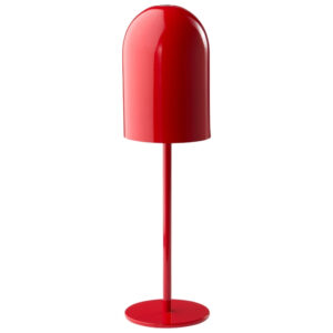 Jotex Červen&aacute; kovov&aacute; nab&iacute;jec&iacute; stoln&iacute; LED lampa ARA