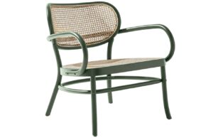 Jotex Dřevěn&eacute; lounge křeslo BETTY s v&yacute;pletem