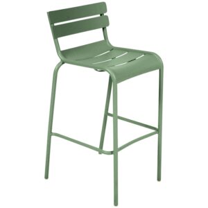 Kaktusově zelen&aacute; kovov&aacute; barov&aacute; židle Fermob Luxembourg 80 cm