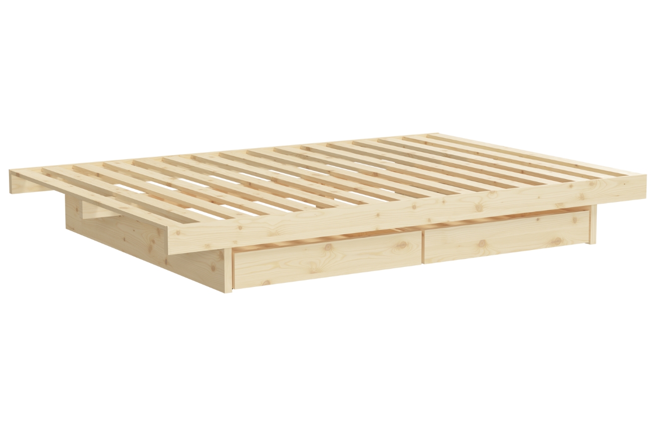 Karup Design Dřevěná postel Kanso 160 x 200 cm s úložným prostorem