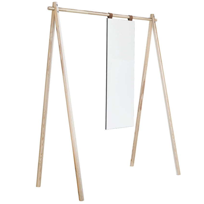 Karup Design Dřevěný věšák Hongi se zrcadlem 177 x 150 cm