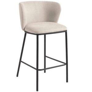 Kave Home B&eacute;žov&aacute; barov&aacute; židle Ciselia 65 cm