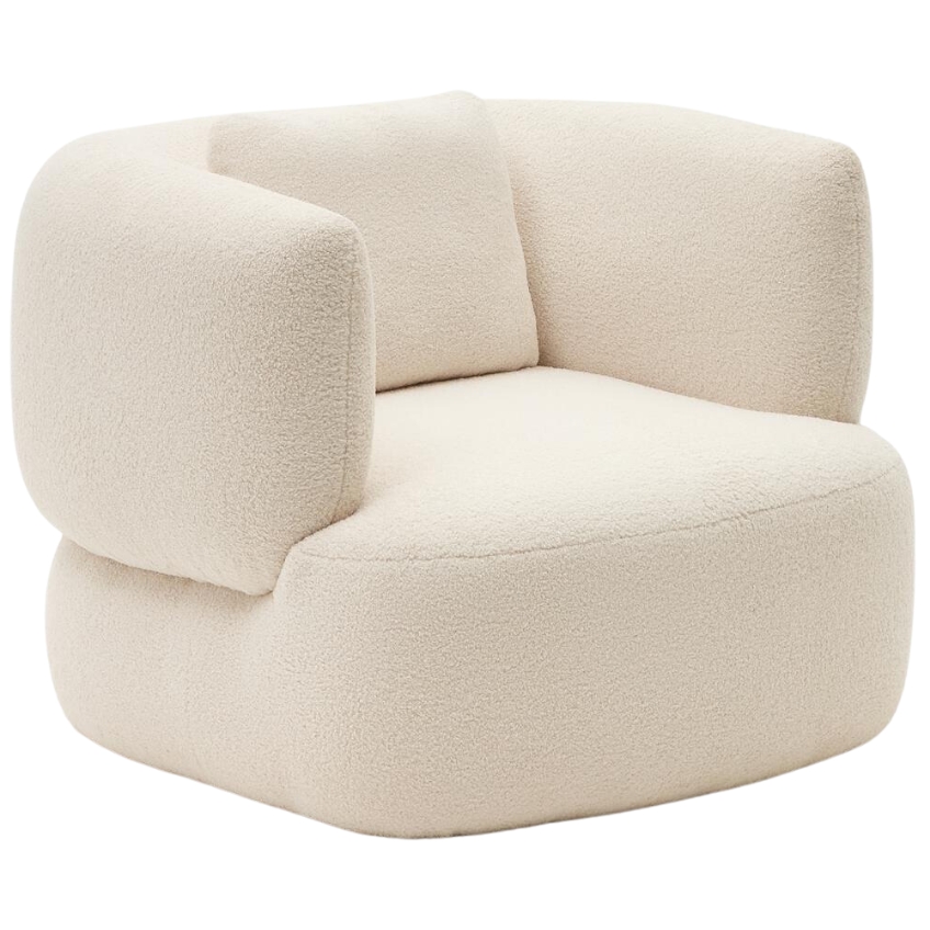 Kave Home Béžové bouclé křeslo Martina