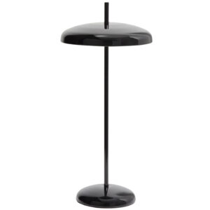 Kave Home Čern&aacute; kovov&aacute; nab&iacute;jec&iacute; LED lampa Porte