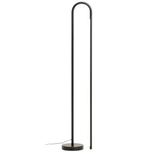 Kave Home Čern&aacute; kovov&aacute; stojac&iacute; LED lampa Bow 120 cm