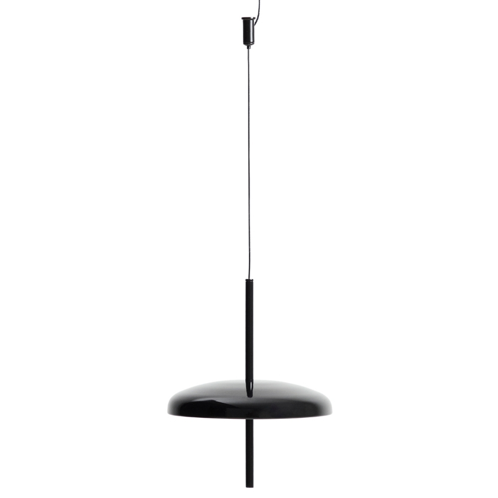 Kave Home Černé kovové nabíjecí závěsné LED světlo Porte Ø 16 cm