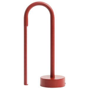 Kave Home Červen&aacute; kovov&aacute; stoln&iacute; LED lampa Bow