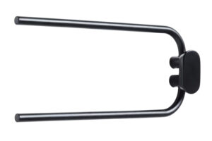 Kave Home Dvojit&yacute; čern&yacute; kovov&yacute; drž&aacute;k na ručn&iacute;ky Arely