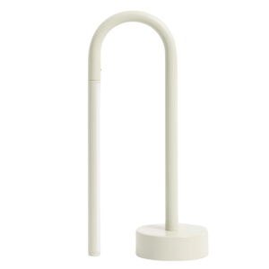 Kave Home &Scaron;ed&aacute; kovov&aacute; stoln&iacute; LED lampa Bow