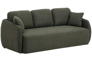 Kave Home Tmavě zelen&aacute; rozkl&aacute;dac&iacute; pohovka Laira 218 cm