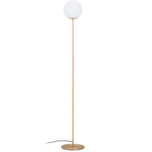 Kave Home Zlat&aacute; kovov&aacute; stojac&iacute; lampa Brisia 155 cm