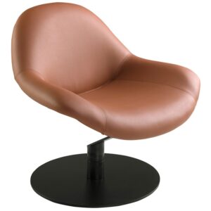 Koňakově hněd&eacute; koženkov&eacute; otočn&eacute; křeslo Angel Cerd&aacute; No. 5116