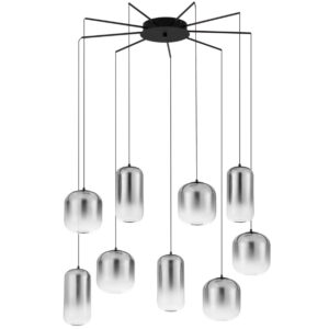 Kouřově &scaron;ed&eacute; skleněn&eacute; z&aacute;věsn&eacute; LED světlo Nova Luce Aelia 82 cm
