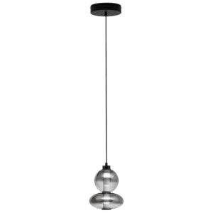 Kouřově &scaron;ed&eacute; skleněn&eacute; z&aacute;věsn&eacute; LED světlo Nova Luce Bally 20 cm