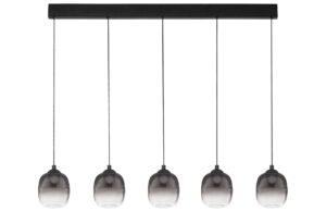 Kouřově &scaron;ed&eacute; skleněn&eacute; z&aacute;věsn&eacute; LED světlo Nova Luce Kita 102 cm