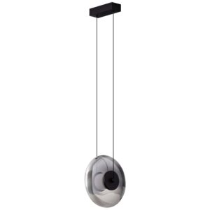 Kouřově &scaron;ed&eacute; skleněn&eacute; z&aacute;věsn&eacute; LED světlo Nova Luce Skia 26 cm