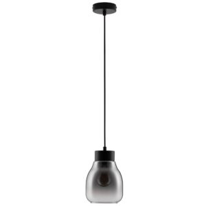 Kouřově &scaron;ed&eacute; skleněn&eacute; z&aacute;věsn&eacute; světlo Nova Luce Blacu 15 cm