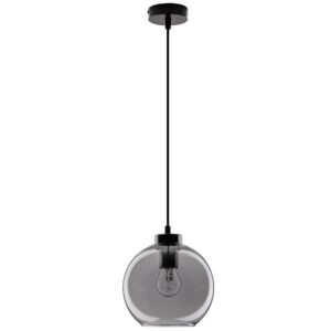 Kouřově &scaron;ed&eacute; skleněn&eacute; z&aacute;věsn&eacute; světlo Nova Luce Palmer 20 cm