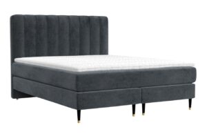 Maison de R&ecirc;ve Antracitov&aacute; sametov&aacute; postel boxspring KOBBE 160 x 200 cm