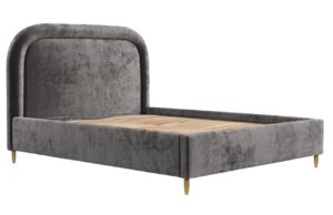 Maison de R&ecirc;ve Antracitově &scaron;ed&aacute; čalouněn&aacute; dvoulůžkov&aacute; postel MIJA 140 x 200 cm s &uacute;ložn&yacute;m prostorem